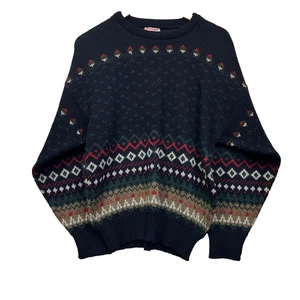 Vintage Cerini Jumper Size Medium/Large Pure New Wool Made in Aust Fair Isle - Picture 1 of 6