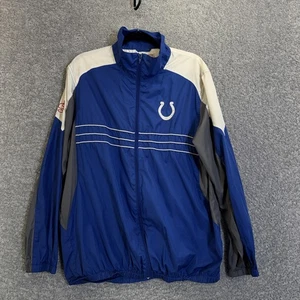 Giacca a vento Indianapolis Colts uomo grande blu NFL calcio full zip - Foto 1 di 7