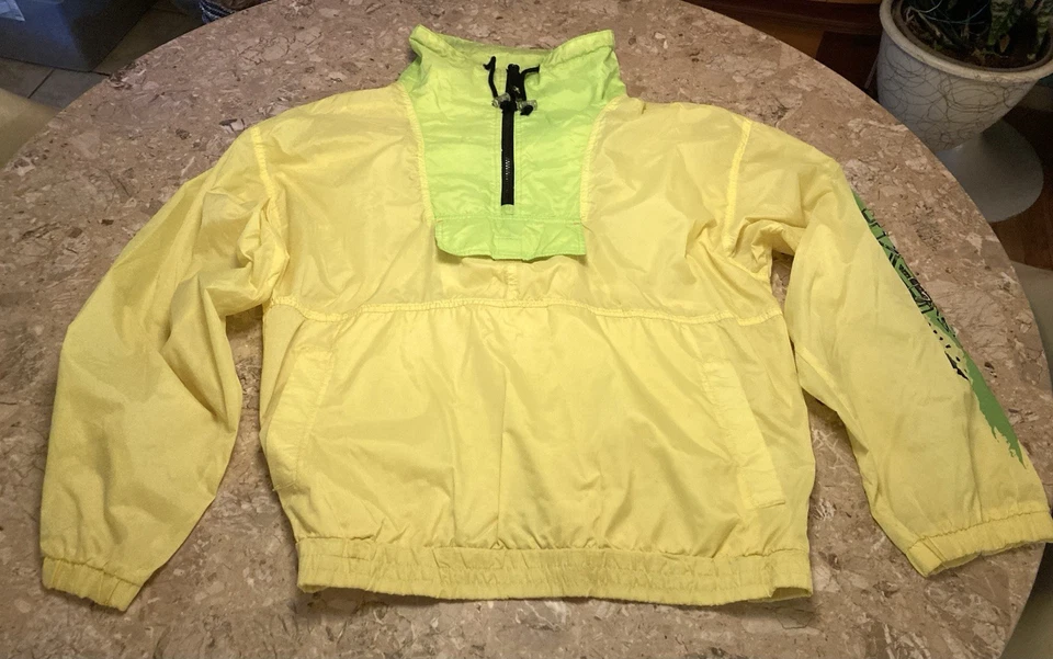 Vintage 90s OP Ocean Pacific Opac Neon Colorblock Windbreaker Jacket Sz Large - Image 1 of 4