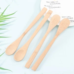  10 Stück Bambus Löffel zum Essen Tee Rührlöffel Gläser Kochutensilien - Bild 1 von 11