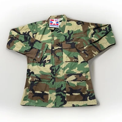 Propper Uniform BDU Cotton Blend Coat Jacket Woodland Camo Men's Medium Long NWT - Image 1 of 4