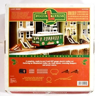 Lionel 1999 Holiday Trolley Set O-027 Gauge Santa Christmas Train Set - Image 1 of 4