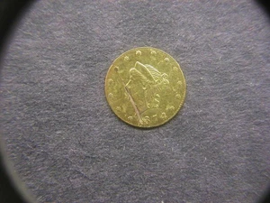 1874 Round 25c 1/4 Dollar Liberty Head California Gold Coin BG-844, Rarity 5+ - Picture 1 of 10