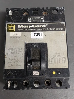 Mag-Gard Adjustable Instantaneous Trip Circuit Breaker FAL3603015M 30amp  - Image 1 of 4