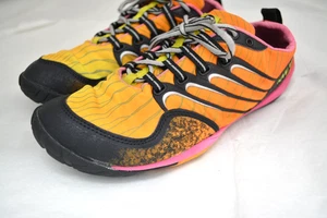 Womens MERRELL Lithe Glove Yellow Pink Minimalist Running Shoes Size 9.5 - Picture 1 of 9