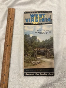 Q 1941 West Virginia Highway Map Tourism Brochure Travel State Road Commission - Picture 1 of 2