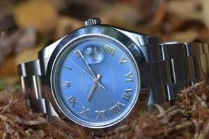 Rolex Datejust 41mm 116300 Azzurro Blue Roman Dial - Picture 1 of 11