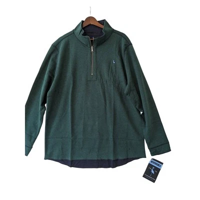 Sudadera Pullover Reversible Tailor Byrd XXL Verde Cazador 1/4 Cremallera Cuello Simulado Foto 1 de 4