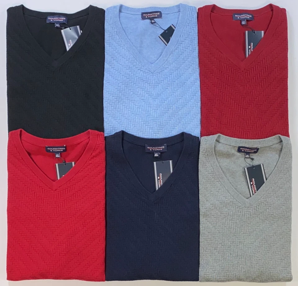 NEW Men's Big & Tall Roundtree & Yorke Weave Design Sweater Vest NWT - Image 1 of 1