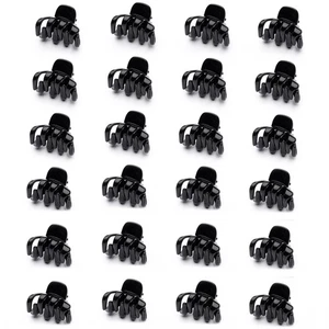 24 Stück kleine Mini Oktopus Kunststoff Haarkrallenspangen für dünnes Haar - rutschfeste Sty... - Bild 1 von 6
