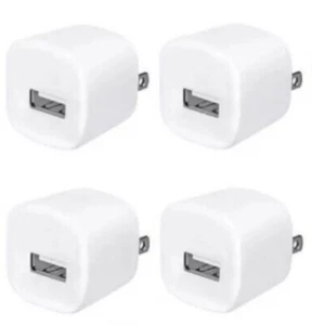 4x 1A USB Wall Charger AC Power Adapter US Outlet FOR iPhone 5 6 7 8 plus White - Picture 1 of 1