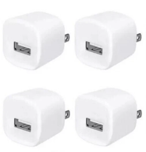 4x 1A USB Wall Charger AC Power Adapter US Outlet FOR iPhone 5 6 7 8 plus White - Image 1 of 1