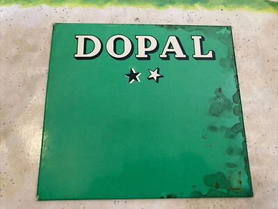 Plaque Plate Pour Présentoir Publicitaire Dopal Métal Ancienne Coiffeur Dopal - Photo 1/4