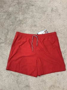 Biwisy Swim Trunks Mens size 2XL Red Drawstring Pockets Lightweight Quick Dry - Picture 1 of 16