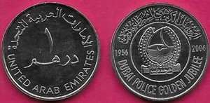 VEREINIGTE ARABISCHE EMIRATE 1 DIRHAM 2006 UNC 1 JAHR TYP, DUBAI POLIZEILOGO, GOLDEN JUBI - Bild 1 von 1