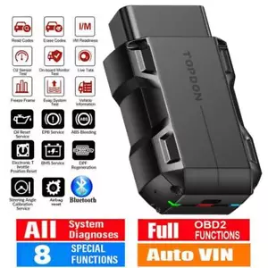 TOPDON TOPSCAN OBD2 Car Diagnostic Tool Scanner All System Bluetooth Code Reader - Picture 1 of 14