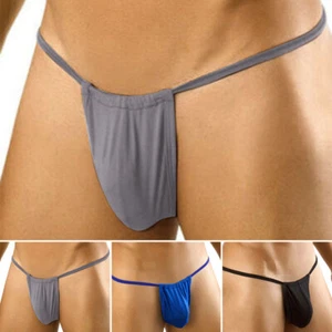 Mens G-String Thong Bulge Pouch Panties Micro Bikini T-back Underwear Briefs UK - Picture 1 of 17