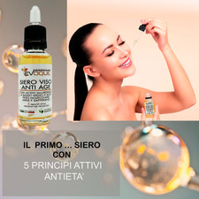 Siero Viso Acido Ialuronico Puro 5 Attivi Per Pelle Morbida e Luminosa Come Seta