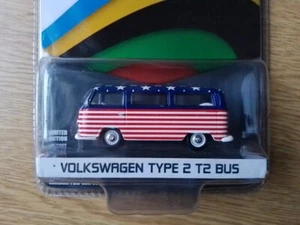 Greenlight VW Bus T2. American Flag.Rio Carnival.Still Sealed Scale 1:64 Ltd Ed. - Picture 1 of 3