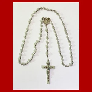 Vintage Sterling Silver ROSARY BEADS Catholic Prayer Pray CRUCIFIX Hail Mary - Picture 1 of 6