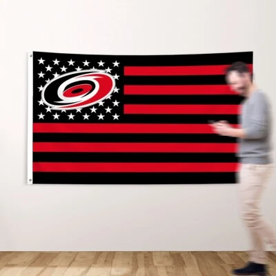 Carolina Hurricanes Flag 3'x5 Ft Logo Banner Hockey-NHL New Fast FREE Shipping - Image 1 of 4
