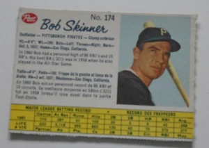 Bob Skinner 1962 Post cereal card Canadian - Picture 1 of 1