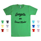 T-Shirt Gangsta On Social Media Keyboard Krieger Boss Kommentare Unisex