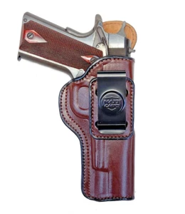 Max Carry Premium Brown Leather IWB Gun Holster for 1911 (Colt/Springfield/S&W) - Picture 1 of 14