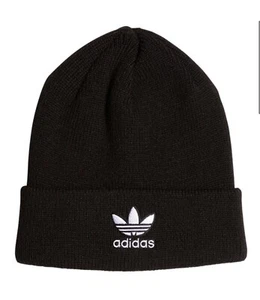 Adidas Originals Kid’s Trefoil Beanie ⚫️⚪️ EY0772 💯Authentic - Picture 1 of 3