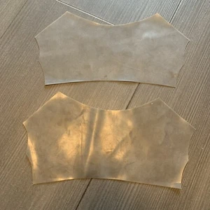 Par de guanteletes de goma látex listos para cortar / guantes sin dedos - negro trans - Imagen 1 de 1