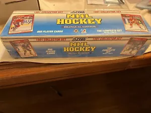 1991-92 SCORE CANADIAN BILINGUAL HOCKEY COMPLETE FACTORY SEALED SET 1-660 - Picture 1 of 3