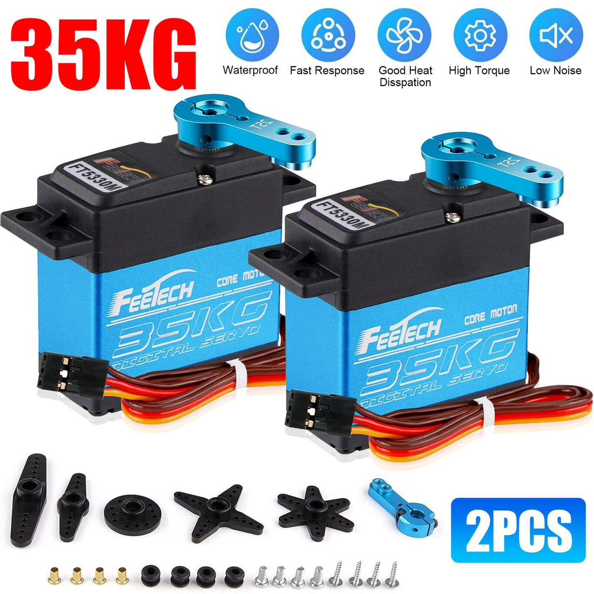 10401-34 RC Car Digital Servo – 6KG Torque, 5-Wire, Compatible With HS10422 Models - View #6