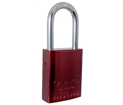 ABUS 83AL/40-200 Titalium Padlock Red - Rekeyable Kwikset - Pelican Compatible - Image 1 of 3