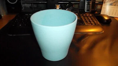 Blumen-Übertopf, hellblau, Durchmesser 12cm, Höhe 13cm,, Neu - Bild 1 von 2