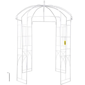 Pavillon VEVOR arc de jardin moule de cage à oiseaux 9 x 6,6 pouces pour mariage jardin blanc - Photo 1/12