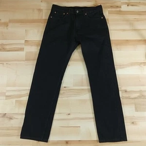Vtg Levis 505 Jeans Men 32 x 32 Black Dark Wash Straight Red Tab Denim - Picture 1 of 10