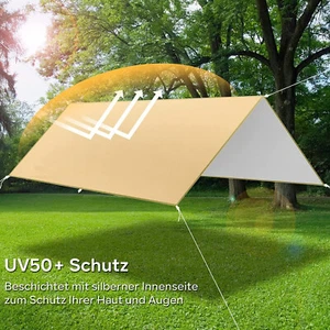 Camping Tarps for Tents AU Portable Waterproof Hammock Rain Fly Shelter Sunshade - Picture 1 of 21