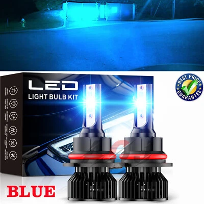 For Dodge Stratus 1995-2006 2PCS 9007 Ice blue LED Headlight High/Low Beam — 第 1/4 张图片
