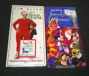 Lot of 2 Disney VHS The Santa Clause & Jiminy Cricket's Christmas NEW SEALED - Picture 1 of 5