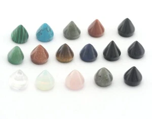 Multi color Stone cabochons Cone shape Gemstones 10.5x11mm (10mm setting) 2315 - Bild 1 von 6