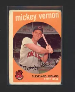 Béisbol 1959 Topps #115 Mickey Vernon en muy buen estado - Imagen 1 de 2