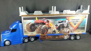 Monster Jam Semi Truck Ramp Arena Toy Transforming Play Set Carrying Case 