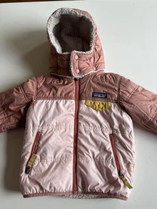 Patagonia Baby Reversible Tribbles Hoody | Fleece | Pink - Picture 1 of 7