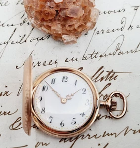 9k gold full hunter pocket watch - Picture 1 of 12