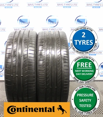 X2 PW 225/40R18 225 40 18 CONTINENTAL CONTACT 5 92Y XL MO AO TYRES *6.1MM (59N) - Image 1 of 4