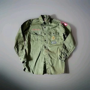 Camicia uniforme Chicago IL Boy Scouts Of America sanforizzata manica lunga anni 50 - Foto 1 di 6