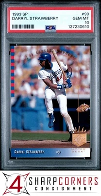 1993 SP #99 DARRYL STRAWBERRY DODGERS PSA 10 - Image 1 of 3