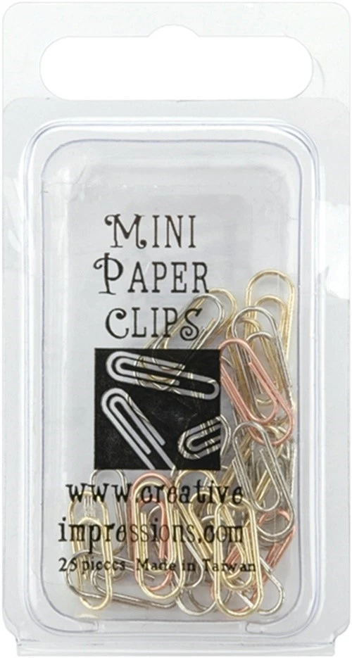 Mini clips de papel de metal Creative Impressions .5"X.25" 25/paquete-plata, cobre y sujetador Foto 1 de 1