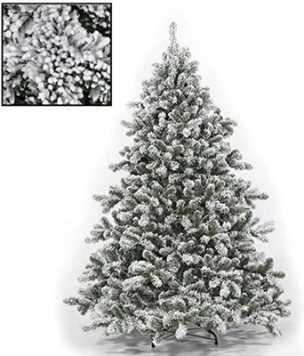 Albero Di Natale INNEVATO 150/180/210/230/270CM SUPERFOLTO REALISTICO (210) - Immagine 1 di 4