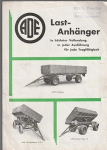 Prospekt ADE Last - Anhänger Waltershausen uralt - Bild 1 von 4